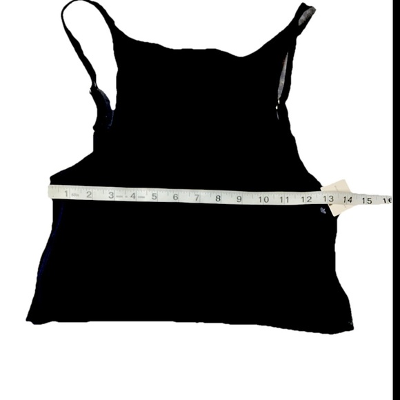 Anthropologie Black Onyx Adjustable Strap Tank Top L/XL NWT Stretch Camisole - Picture 2 of 8